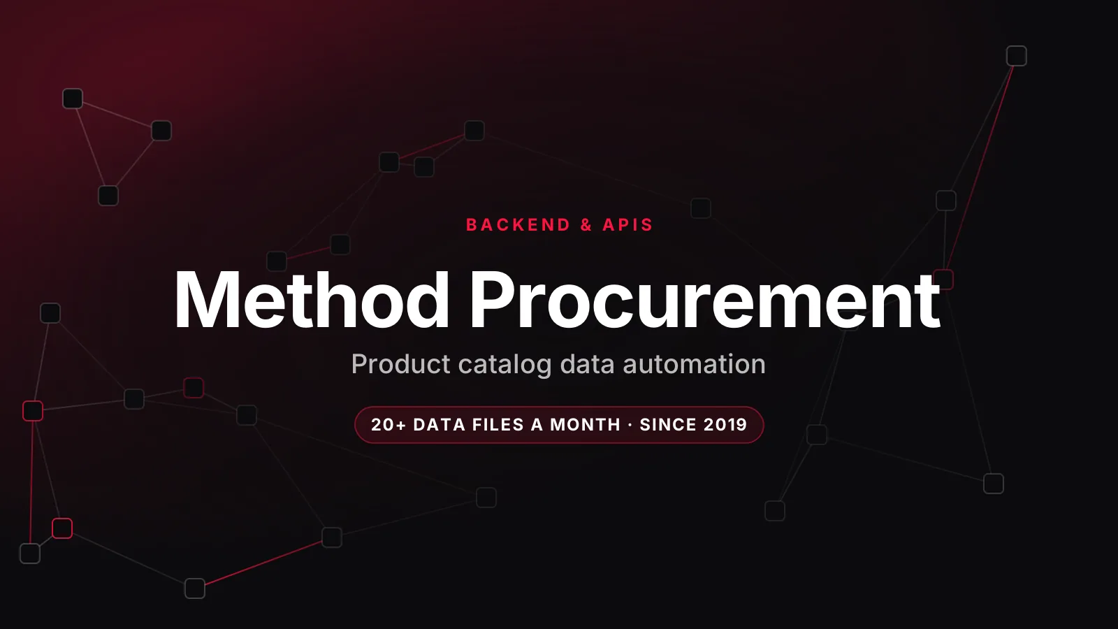 Method Procurement – Product Catalog Data Automation