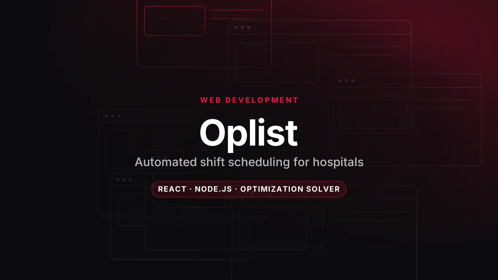 Oplist – Automated Shift Scheduling for Hospitals
